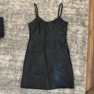 XS leather mini dress in black